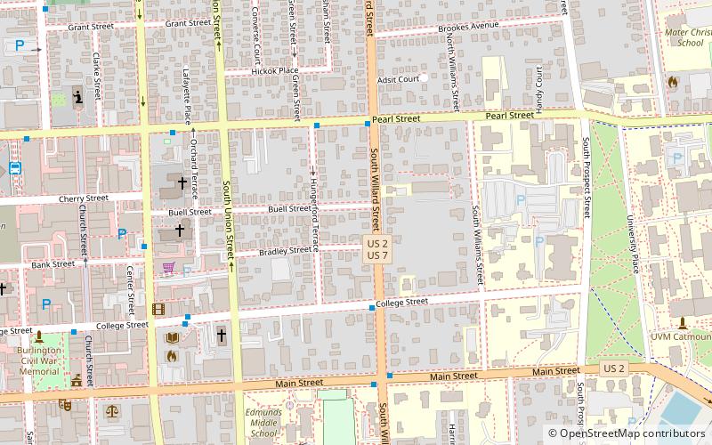 Main Street–College Street Historic District location map