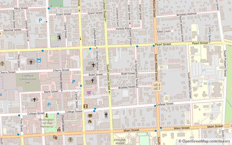 Buell Street–Bradley Street Historic District location map