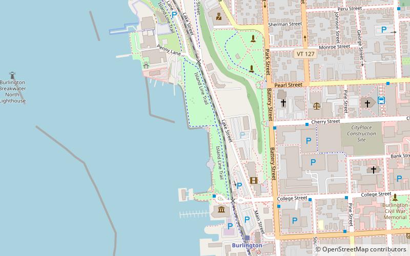 waterfront burlington location map