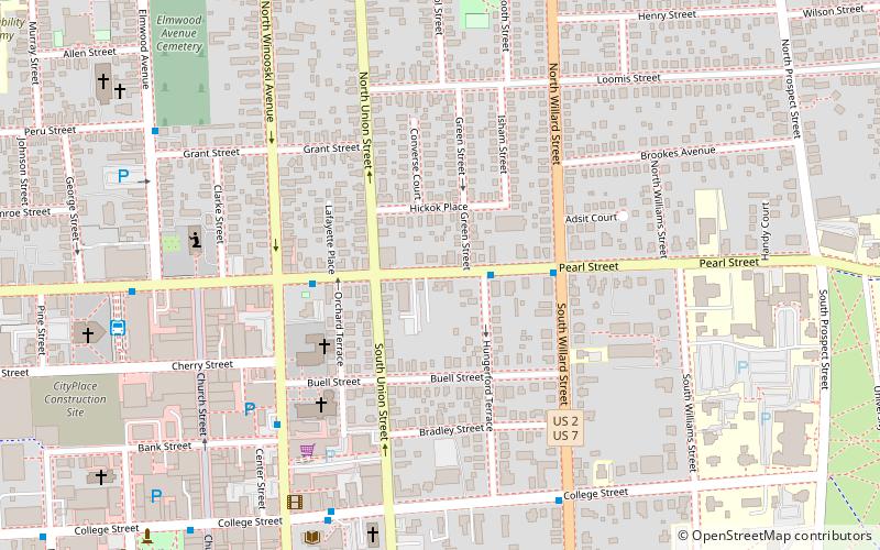 Pearl Street Historic District location map
