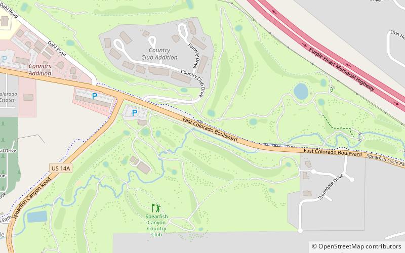 Spearfish Canyon Golf Club location map