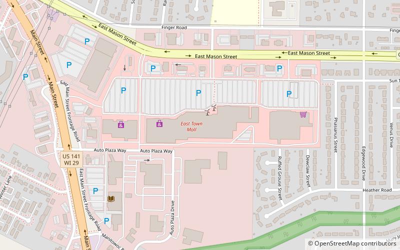 East Town Mall location map