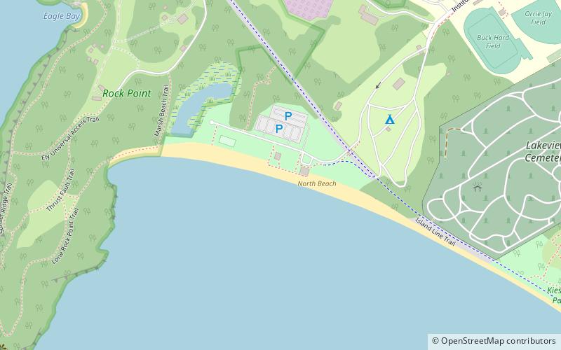 north beach burlington location map