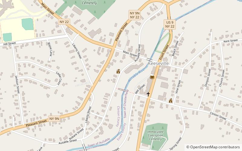 Keeseville Historic District location map