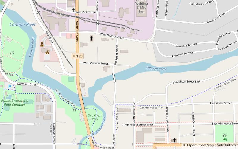 Third Street Bridge location map