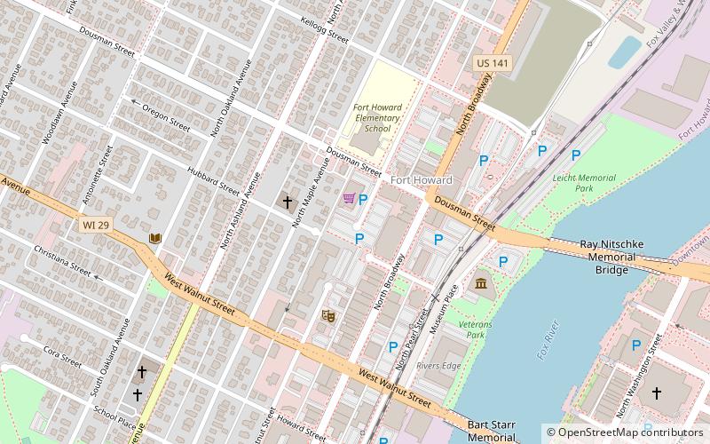 Broadway-Walnut Historic District location map