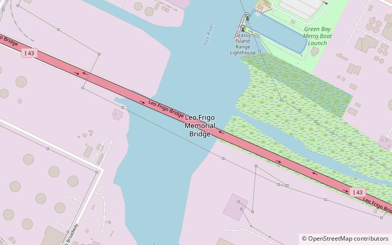 Leo Frigo Memorial Bridge location map