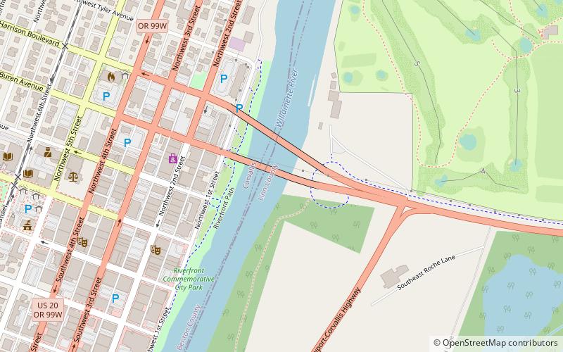 Van Buren Street Bridge location map