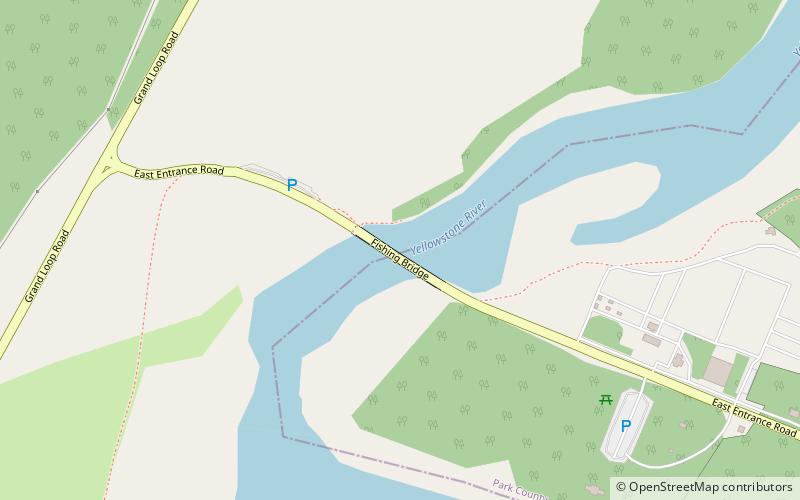 Fishing Bridge location map