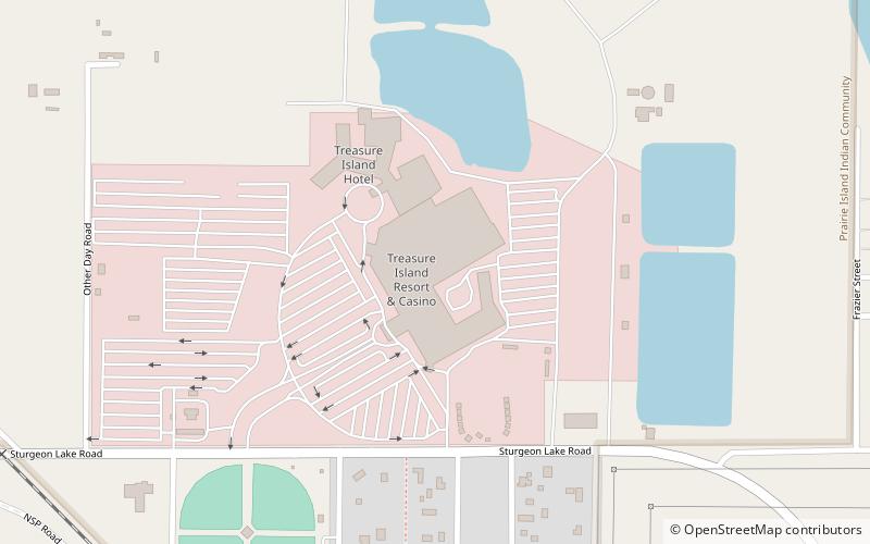treasure island resort casino red wing location map