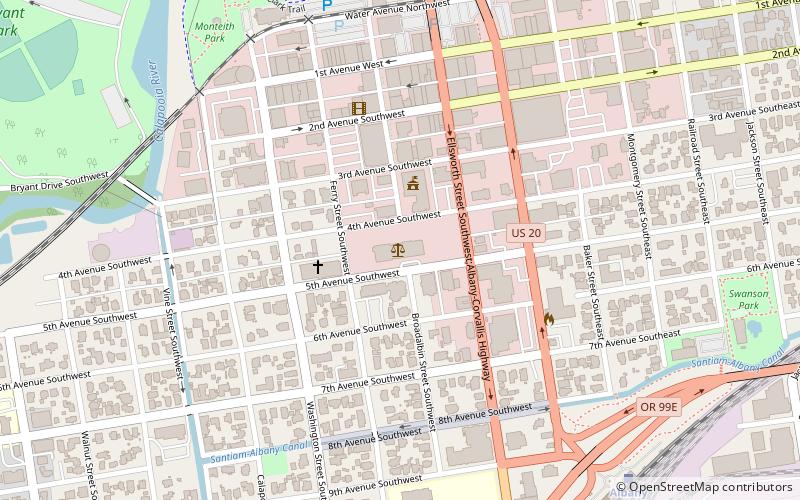 Linn County Courthouse location map