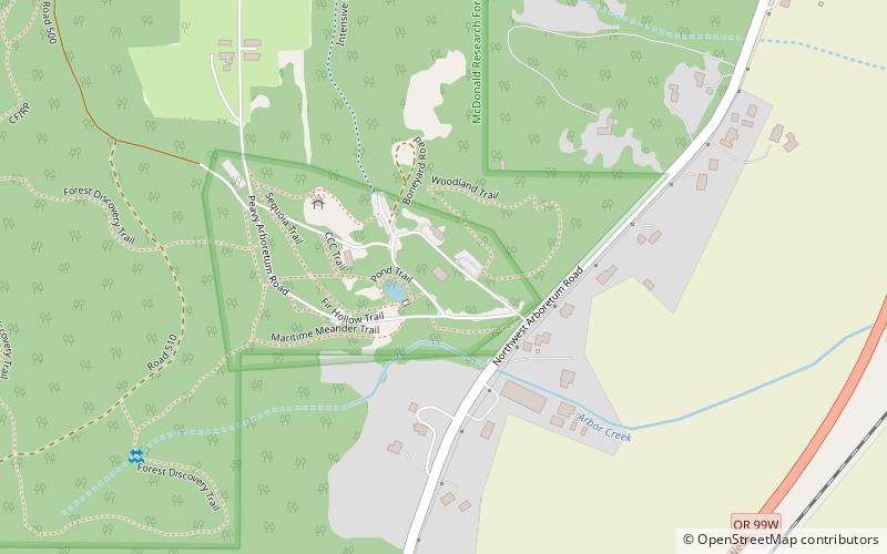 Peavy Arboretum location map