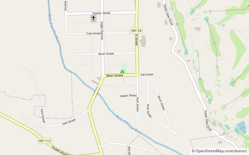 Visit Hulett location map
