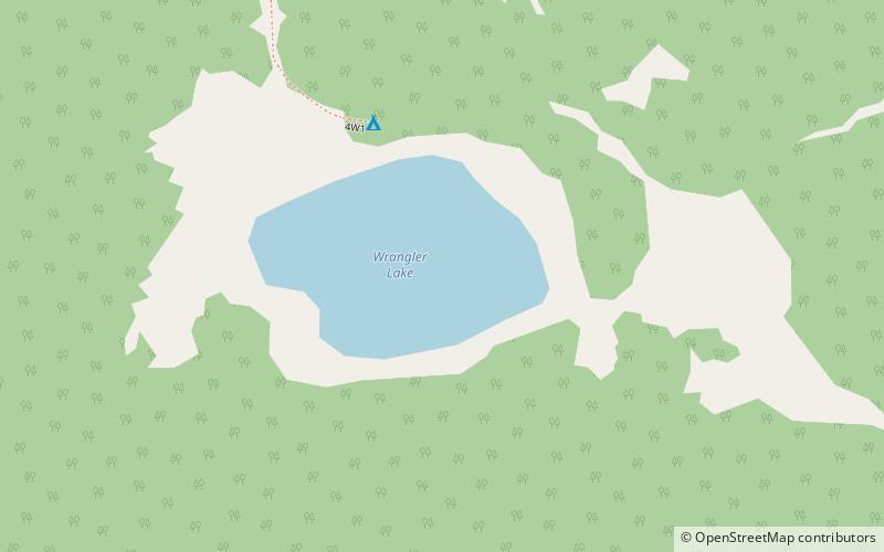 wrangler lake yellowstone nationalpark location map