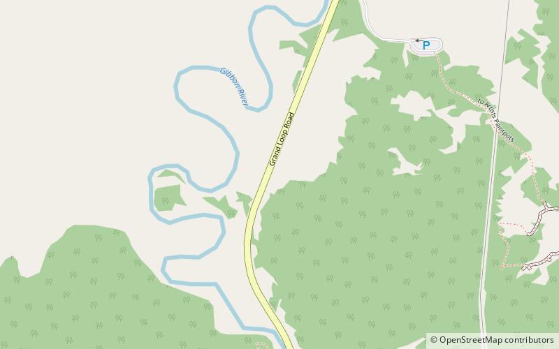 circuits du parc national de yellowstone location map