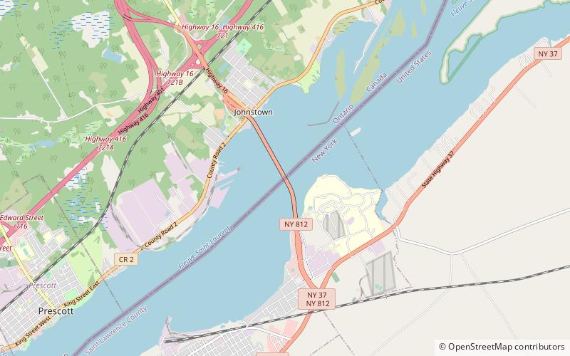 Ogdensburg–Prescott Border Crossing location map