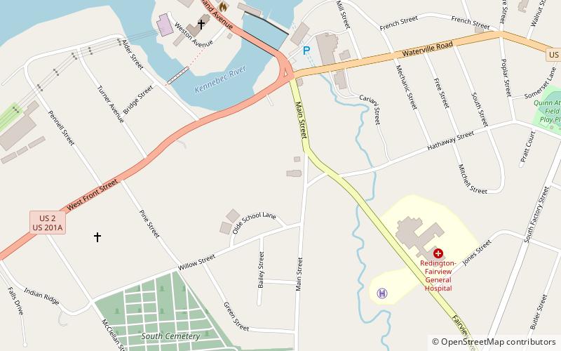 Former First Baptist Church location map