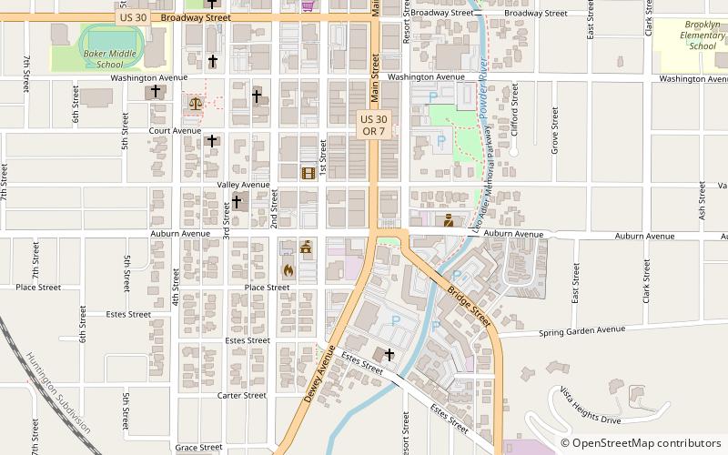 Baker City Tower location map