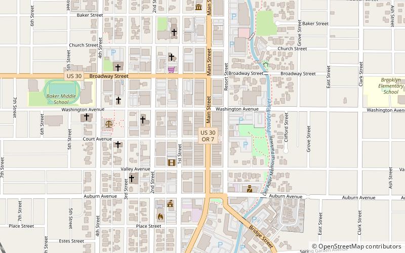 Baker Historic District location map