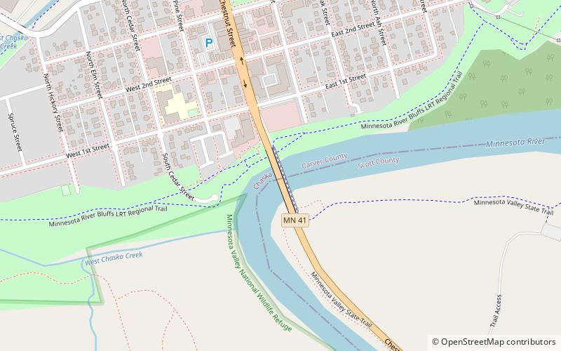 chaska bridge location map