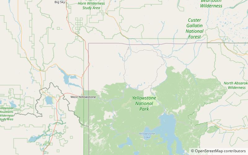 semi centennial geyser parque nacional de yellowstone location map