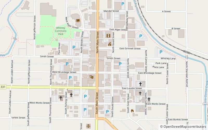 Sheridan Main Street Historic District location map