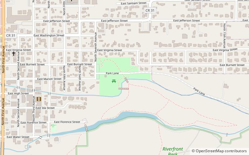 Stayton–Jordan Bridge location map