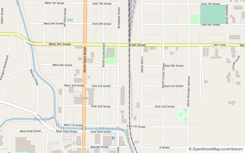 Sheridan Railroad Historic District location map