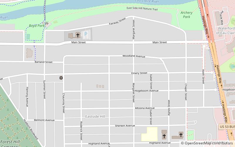 Emery Street Bungalow District location map