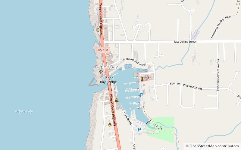 Depoe Bay Bridge location map
