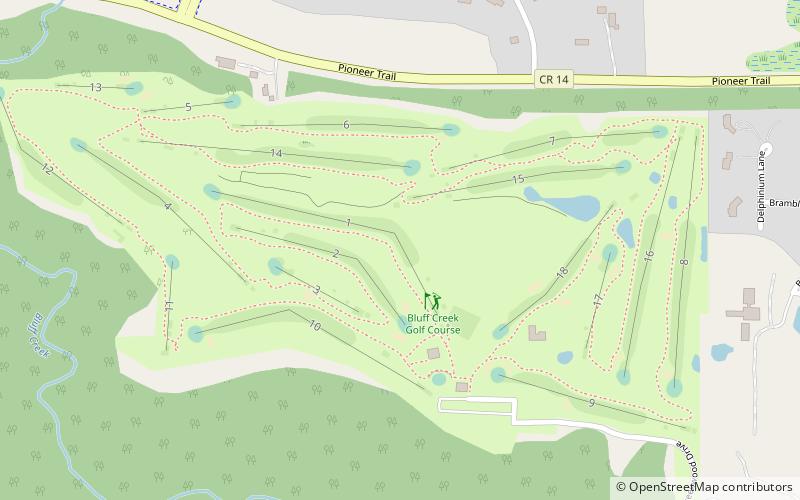 Bluff Creek Golf Course location map