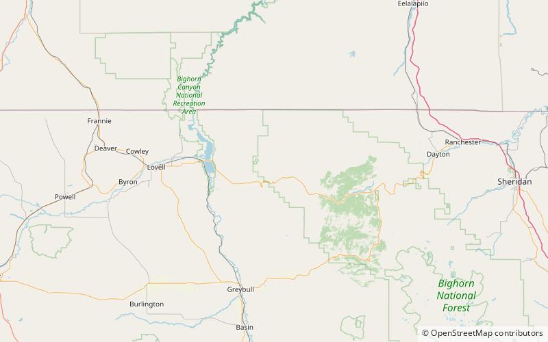 Medicine Wheel/Medicine Mountain National Historic Landmark location map