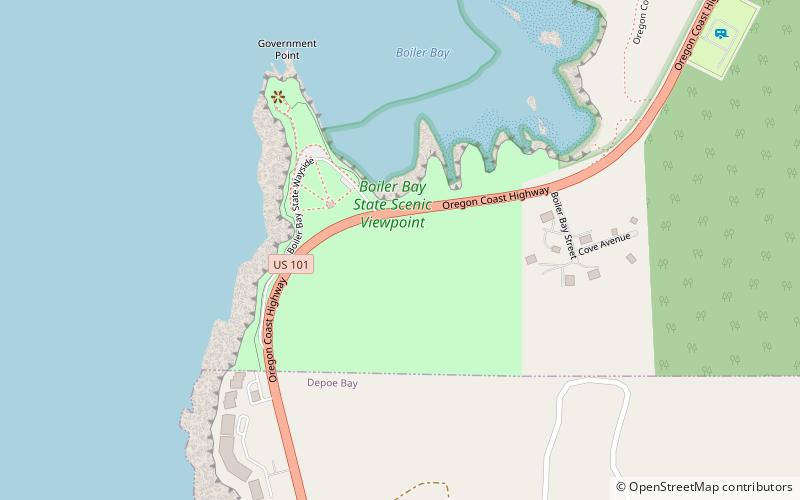 Boiler Bay State Scenic Viewpoint location map