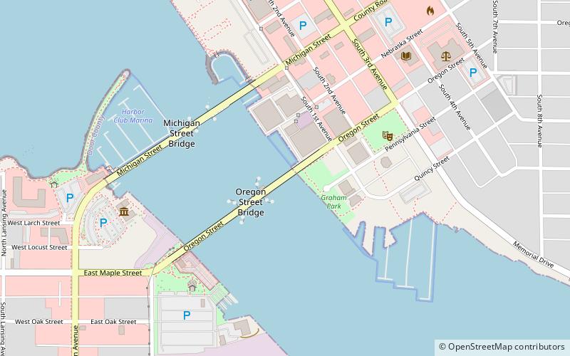 oregon street sturgeon bay location map