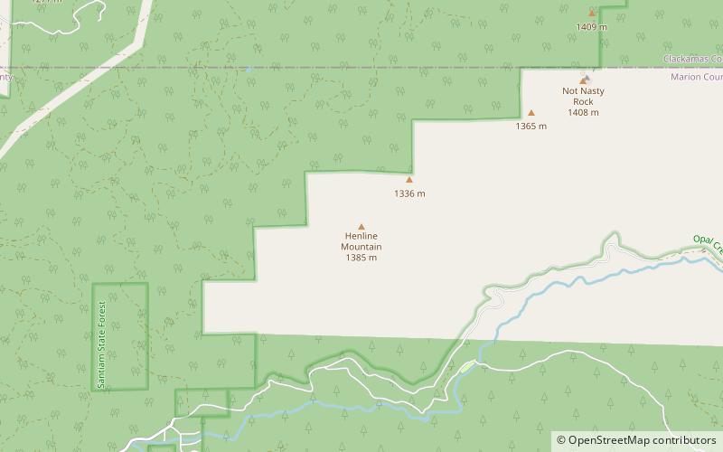 henline mountain opal creek location map