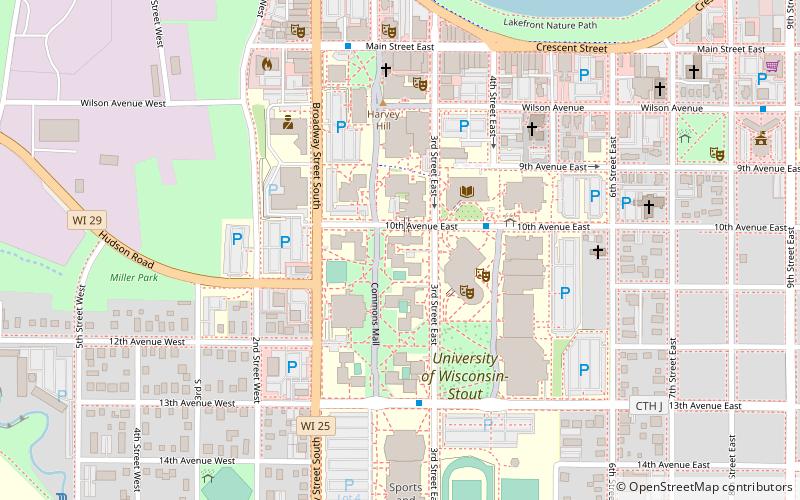 Université du Wisconsin–Stout location map
