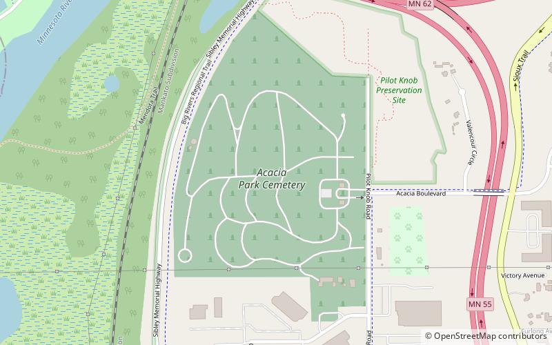 Acacia Park Cemetery location map