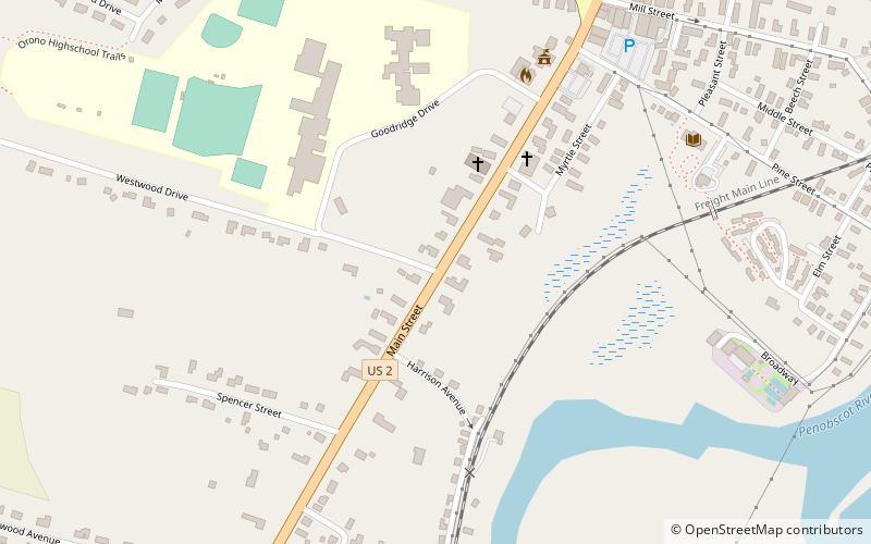 orono main street historic district location map