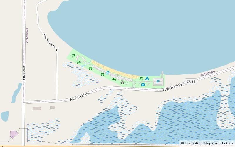 sandy shore state recreation area watertown location map