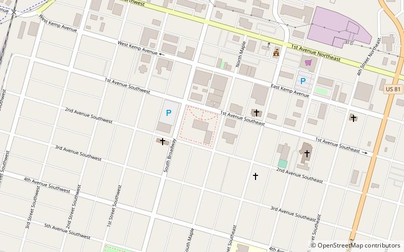 Courthouse location map
