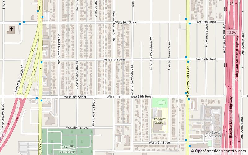 Windom location map