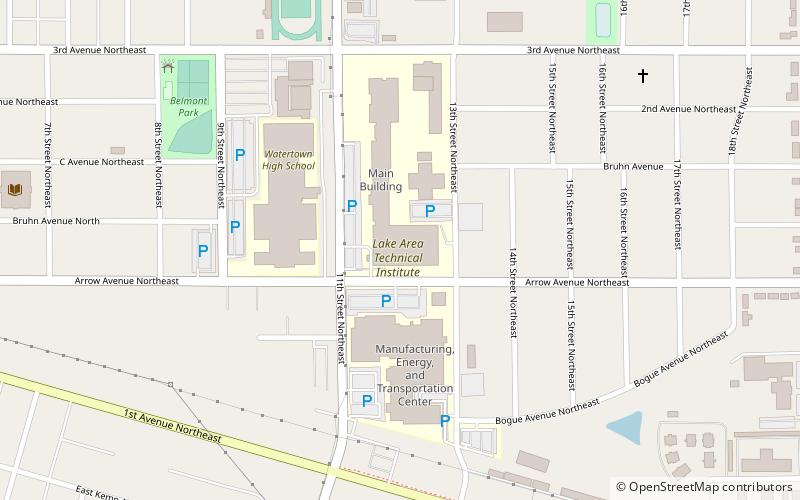 Lake Area Technical Institute location map