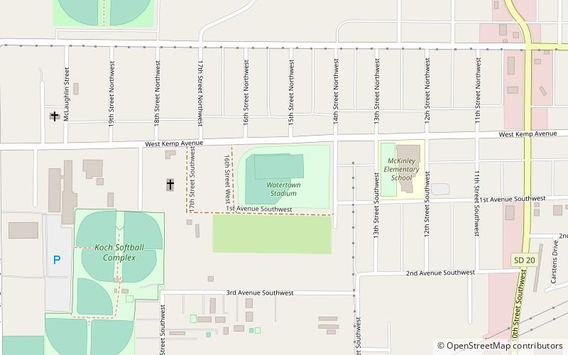 Watertown Stadium location map