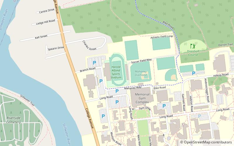 Alfond Stadium location map