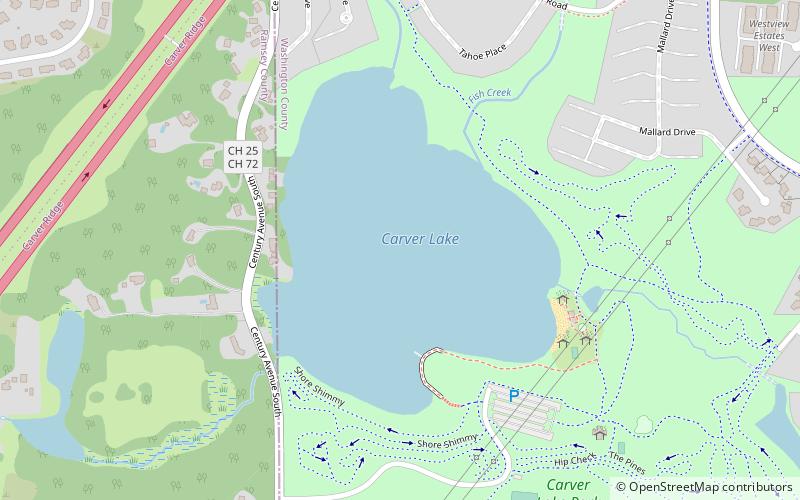 carver lake woodbury location map