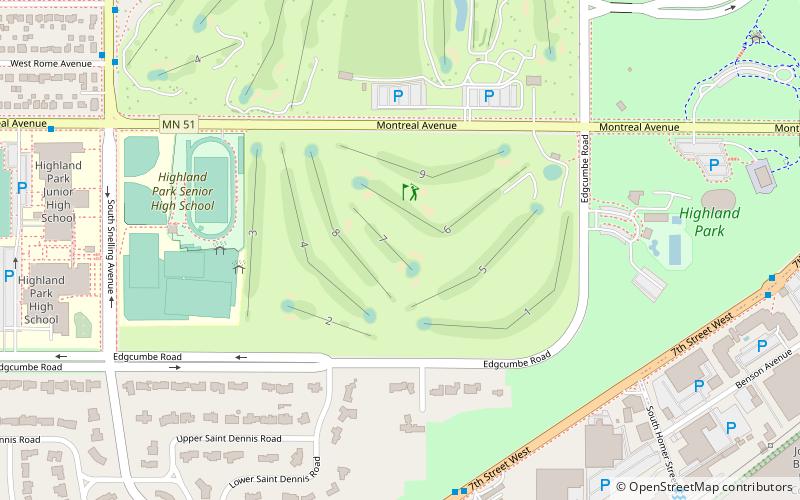 Highland 9 Hole Golf Course location map