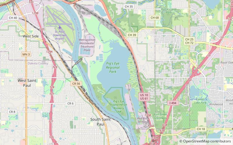 Pigs Eye Lake location map