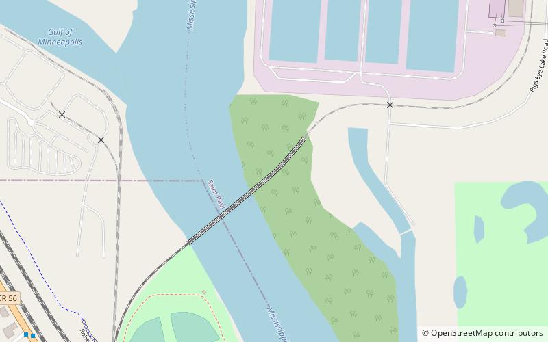 St. Paul Union Pacific Rail Bridge location map