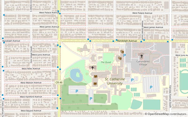 Derham Hall and Our Lady of Victory Chapel location map