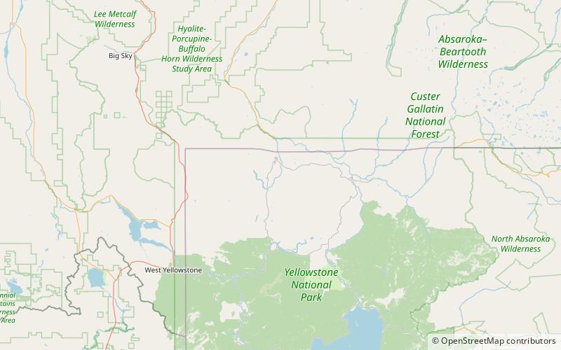 osprey falls yellowstone national park location map